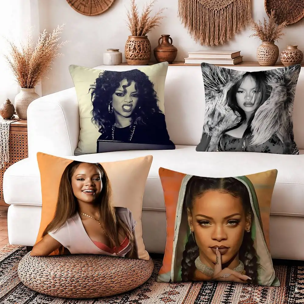 ANTI Singer RiRi R-Rihanna Square Sofa Pillow Cover Solid Color Living Room Home Decor Cushion Case