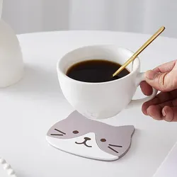 Cat Cute Cup Cushion Manufacturer Direct Sales PVC Anti Slip And Anti Scald Bowl Cushion Silicone Tea Cup Insulation Cushion