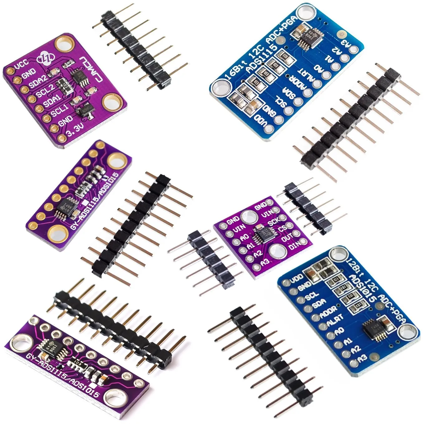 tla2022 –评测与推荐：16 Bit I2C IIC ADS1115 ADS1015 ADS1118 Converter Module PCA9306 ADC Board For Arduino RPi Level Translation Amplifier
