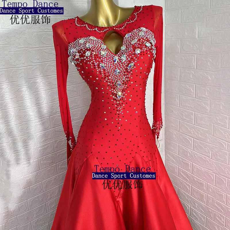 Customized High-end Ballroom Dance Competition Dress 2024 New Women National Standard Party Modern Waltz Performance Clothes