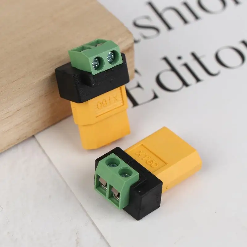 1PCS XT60 Male Female To 2Pin Terminal Adapter Solderless Charging Connector For UAV Balance Charger Solar Panel Model Devices
