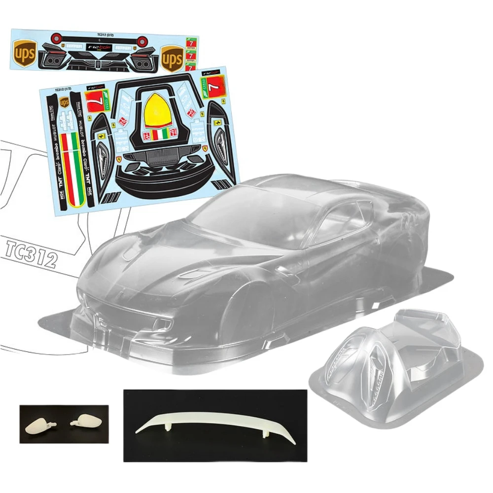 1/10 Ferari F12 Drift body 190mm fit Tamiya TT01/TT02/XV01/XV02 Chassis 257-260mm Wheelbase