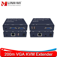 MJPEG KVM VGA Extender Over IP Up to 200m, 1080P@60Hz Video & Audio Over CAT5e/6, Plug & Play, 1 to Many for Conference