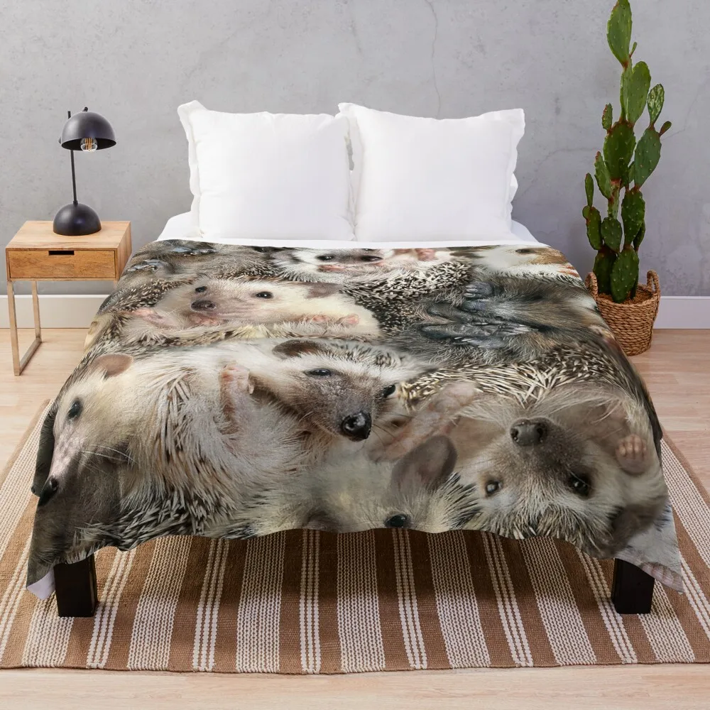 

Hedgehogs Throw Blanket Cozy Microfiber Throw Blanket for Home Bedroom