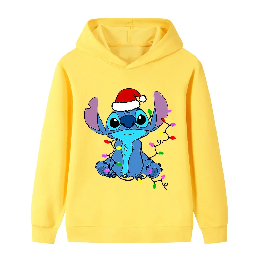 أزياء ديزني غرزة طباعة لطيف الأطفال مقنعين البلوز صبي فتاة الخريف الشتاء اليومية في الهواء الطلق ملابس رياضية فضفاضة دافئة غير رسمية #5