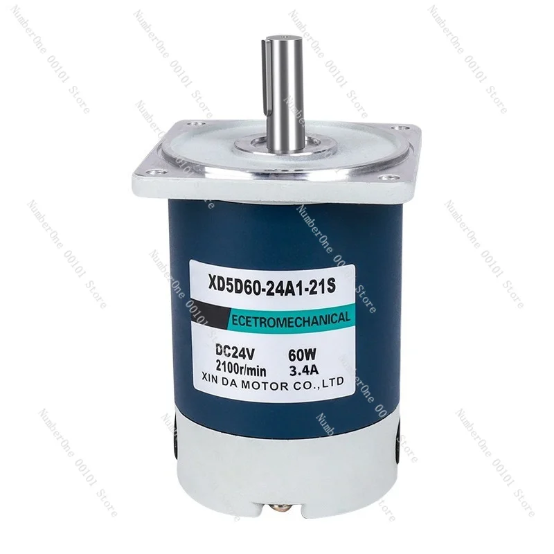 60W Mini DC Motor 12V 24V 1800RPM High Speed Adjustable Speed Forward Reverse Electric Motor