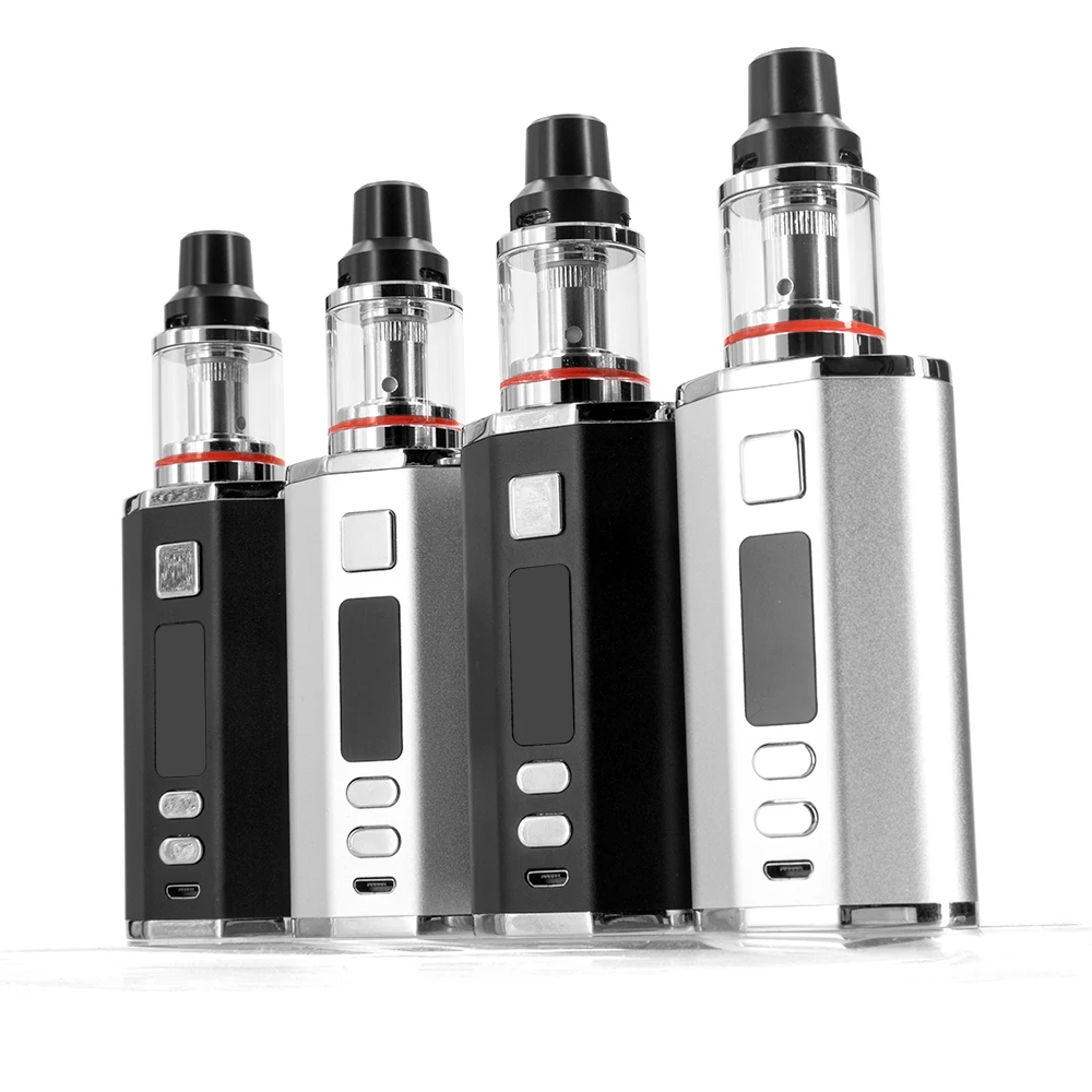 200W Electronic Cigarette Vape Box Mod Kit OLED Screen Kit 4500mah Build-in Battery with 0.5ohm 2.0ml Tank Vape Pen Box Mod Kit