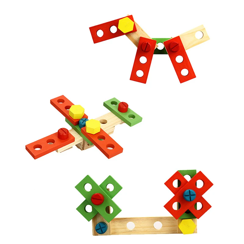 DIY Portable Wooden Tool Games Learning Educational Toy Screw Assembly Garden Engineering Maintenance Tool Toys For Children Boy