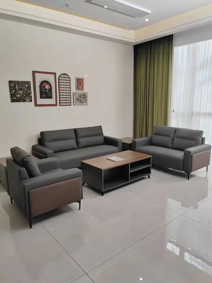 Immagine 3: Divano da ufficio Set da tè semplice e moderno per reception aziendale