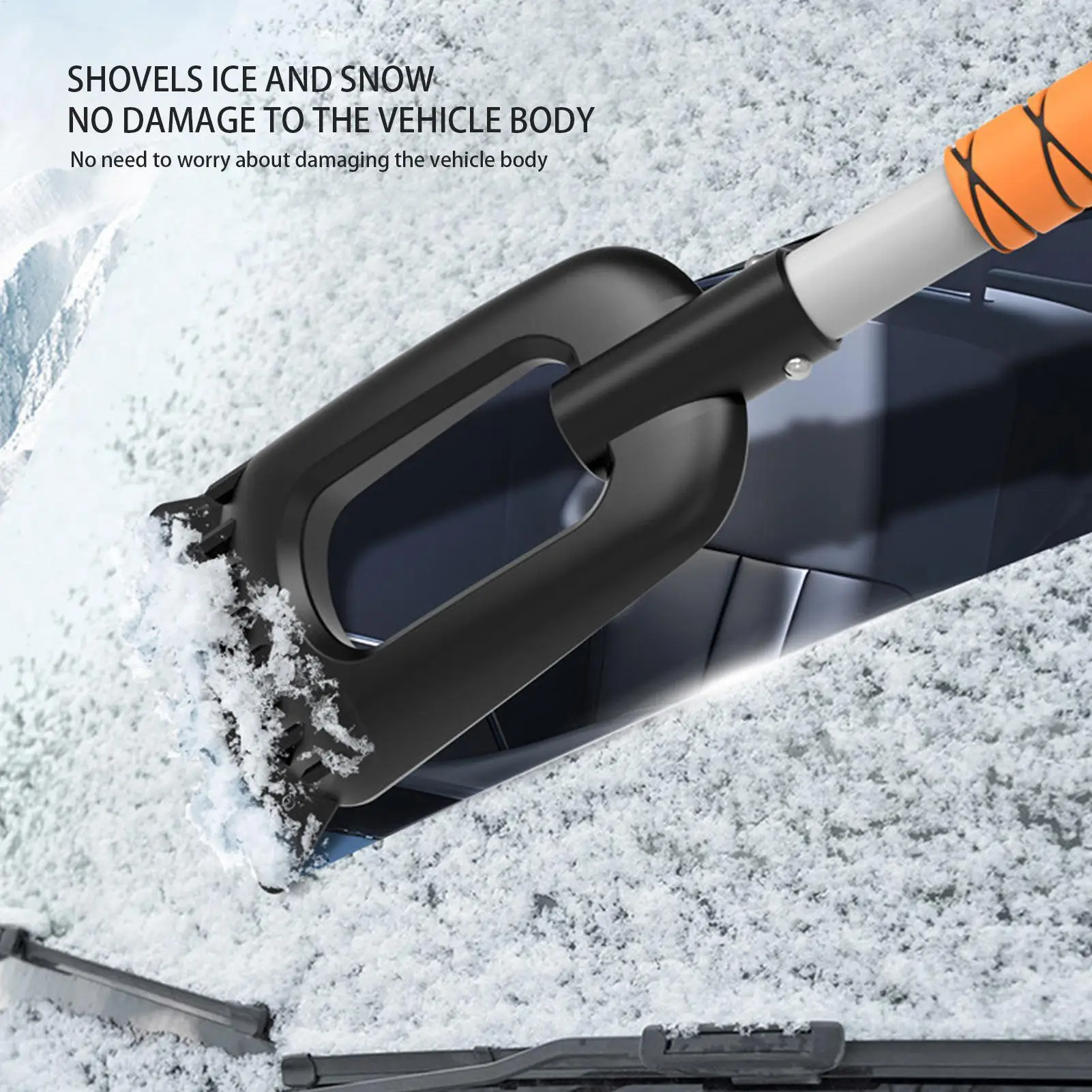 كاشطات الثلج لزجاج السيارة الأمامي سبائك الألومنيوم قابلة للتمديد اكسسوارات السيارات سيارات مزيل الثلوج لنافذة شاحنة SUV سقف السيارة