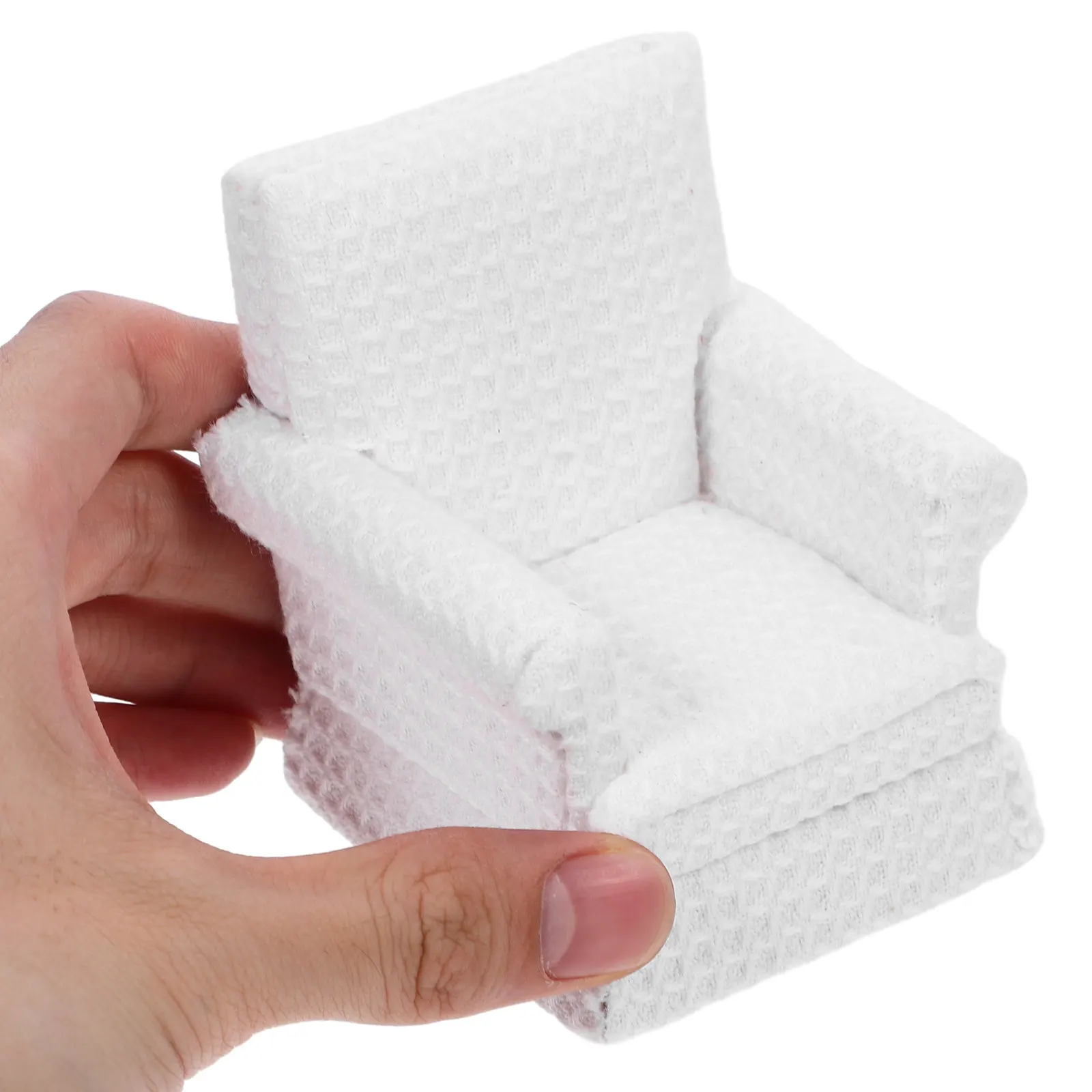 

Miniature Tiny Sofa Mini House Cloth Wooden Small Sofa Prop Mini Room Furniture Decoration House Furniture