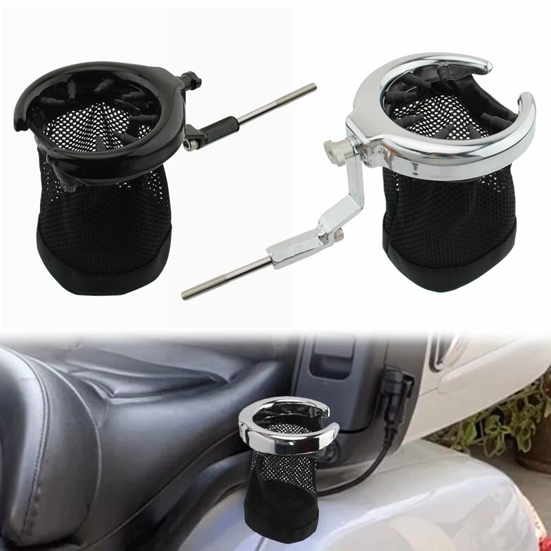 

Motorcycle Drink Cup Holder Passenger Handlebar Chorme Water Drinking For Honda Goldwing 1800 GL1800 2001-2015 F6B 2013-2015