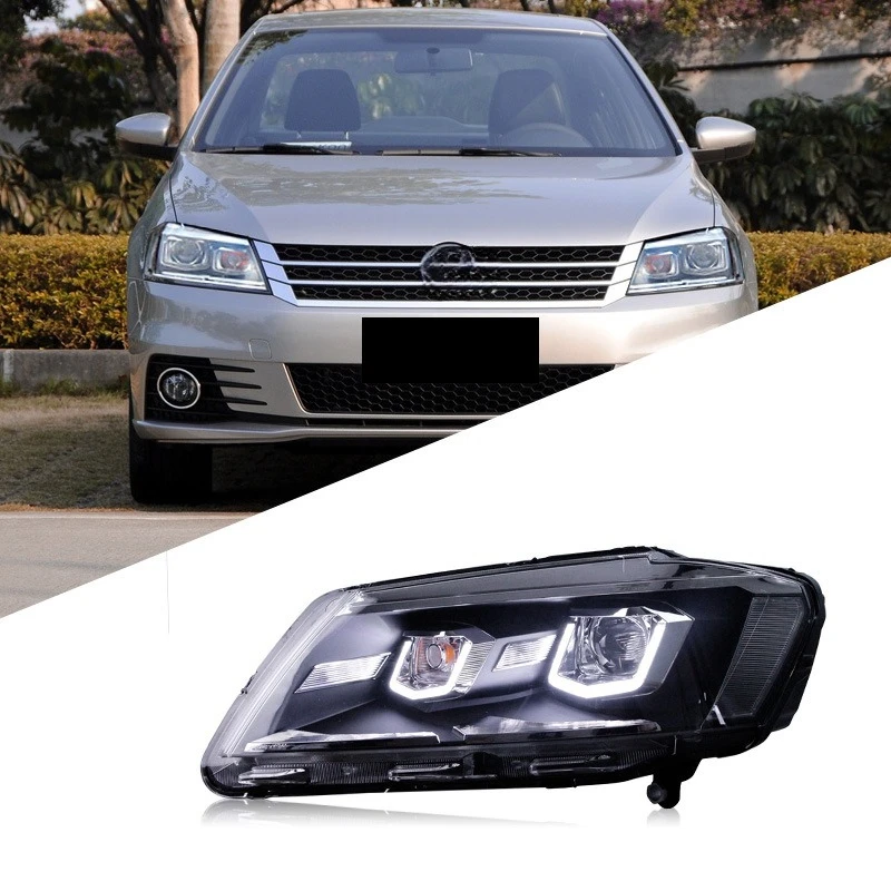 

Suitable for 12-14 Volkswagen new Langyi headlight assembly modified LED daytime running light double lens xenon headlight