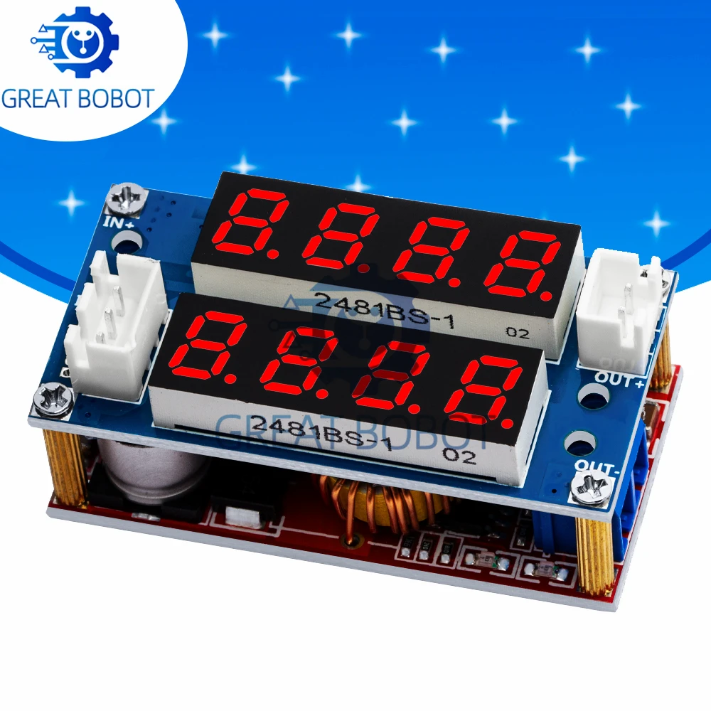 5A CC/CV Step-Down Power Module with LED Voltmeter: BS XL4015 Charging Module & LED Driver for Electronics