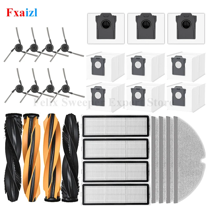 Pour (Dreame D20 Pro / D20 Pro Plus / RLD43SA / RLD43SD) filtre à brosse latérale principale vadrouille sac à poussière accessoires pour aspirateurs Robot
