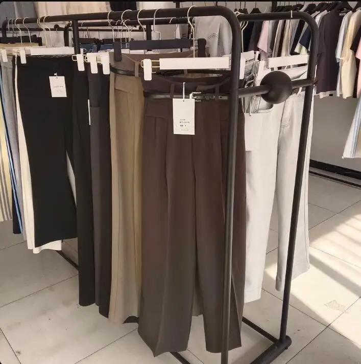 

Simple Iron Art Double Row Shelf Display Shelf Women's Clothing Store Hanging Rack