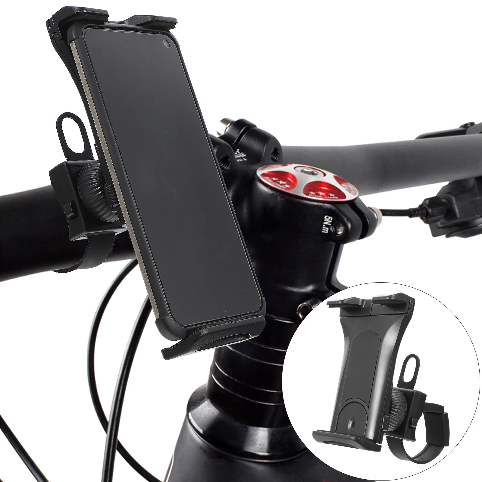 

Rotatable Bike Tablet Clamp Phone Mount Treadmill Mobile Device Holder Handlebar Phone Clamp Bike Tablet Mount