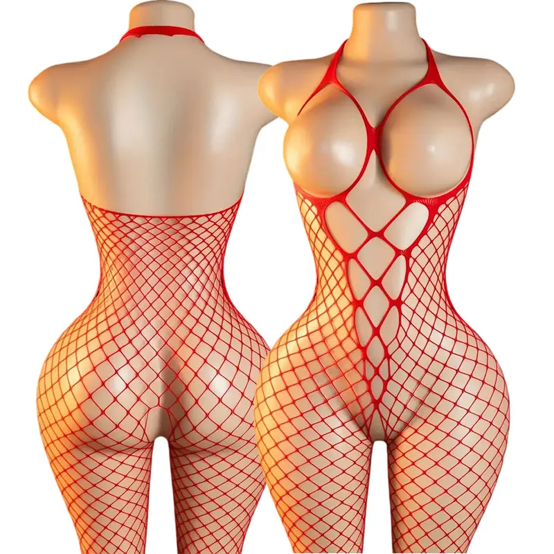 Daring Open Exposed Breasts Crotchless Porn Bodysuit 18 Sexual BodyStockings Adult Erotic Lingerie Pajamas Sex Doll Night Tights