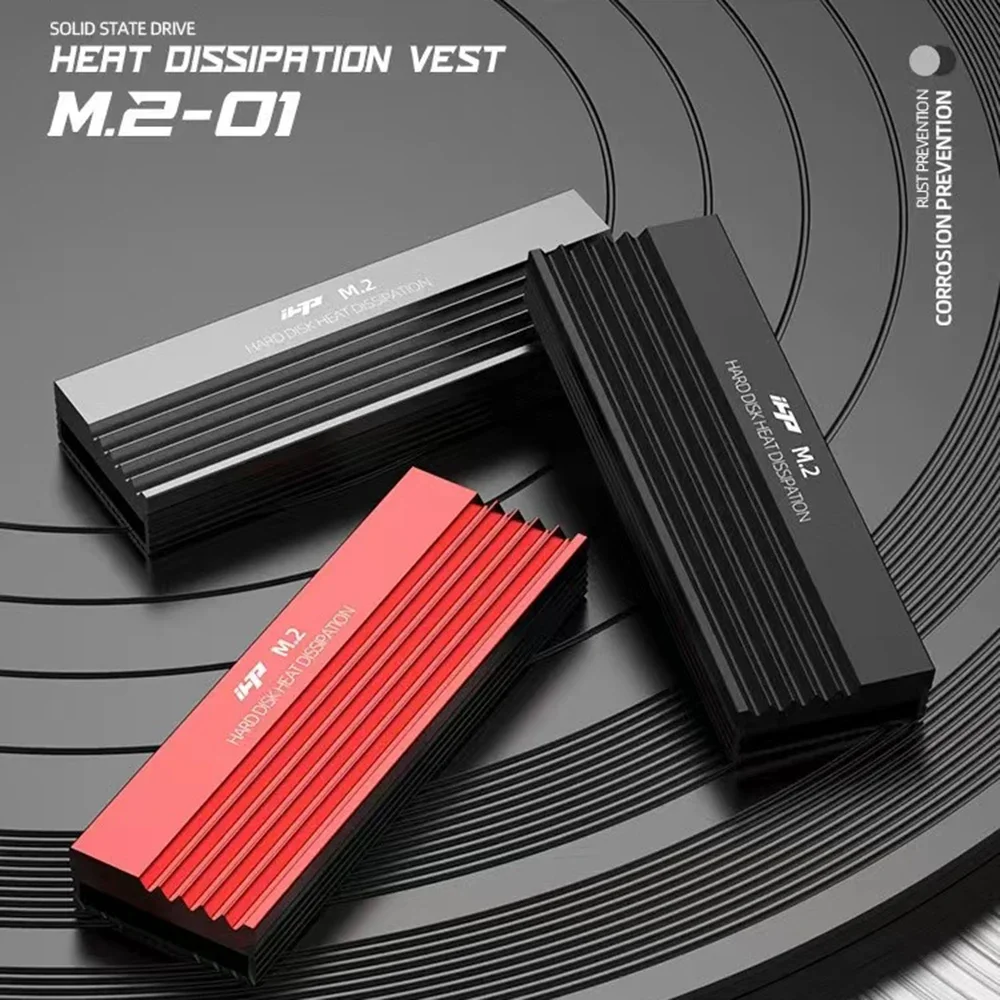 Disipador de Calor para SSD M.2 NVMe, Enfriador de Disco Duro M2 2280, Radiador de Aluminio con Almohadilla Térmica para PC de Escritorio, PCIE 2280 SSD