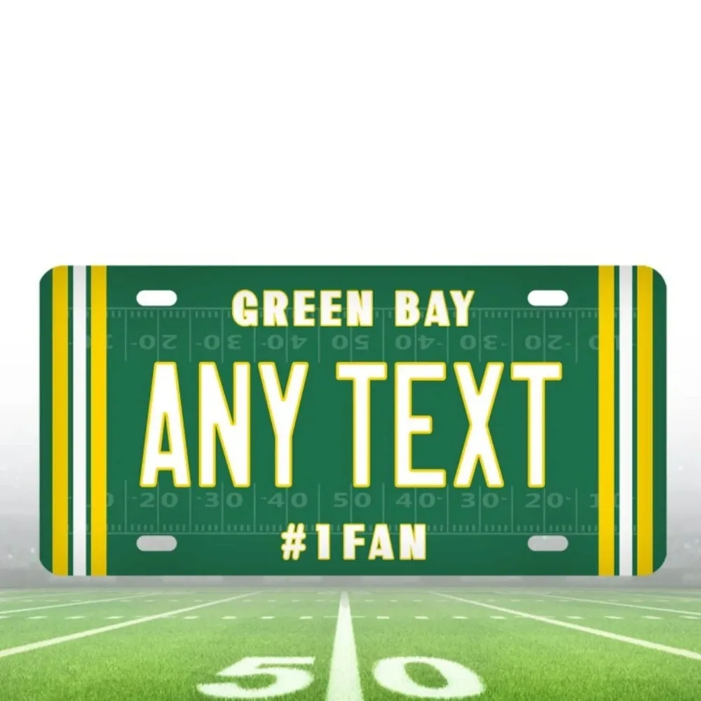 Green Bay Packers Personalized Aluminum License Plate for Car Home Decor Commemorative