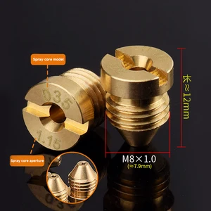 نصائح فوهة الفتحة النحاسية لصانع الرغوة ، مدفع الرغوة ، فوهة الخيط العالمي ومجموعة مرشح الشبكة ، رمي رغوة الثلج ، 0.9 ~ 1.3 مم أعلى 10 مبيعات قنابل دخان - رقم 10