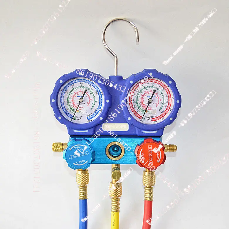 fluoride gauge group WK-P6002S precision anti-collision refrigerant snow pressure gauge liquid filling double gauge R410A