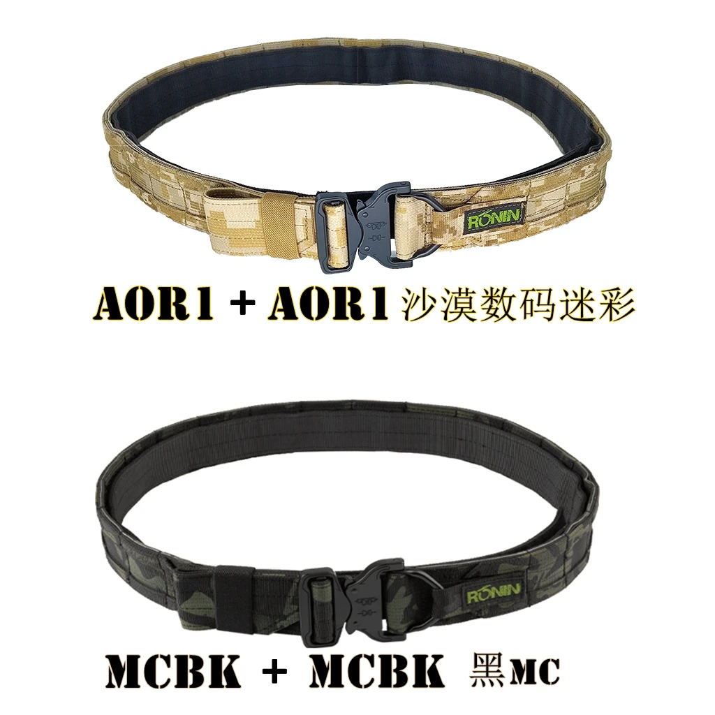 Tactical RONIN 2.0-inch Belt MOLLE System High Strength Die Casting Buckle Camping Hiking Hunting Outdoor Equipment