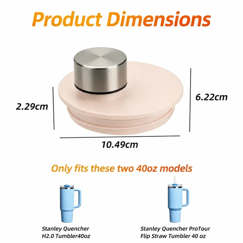 Compatible with Stanley Handle Cup Lid, Leakproof Direct Drinking Cup Lid, Small Mouth Pouring Replacement Cup Cover