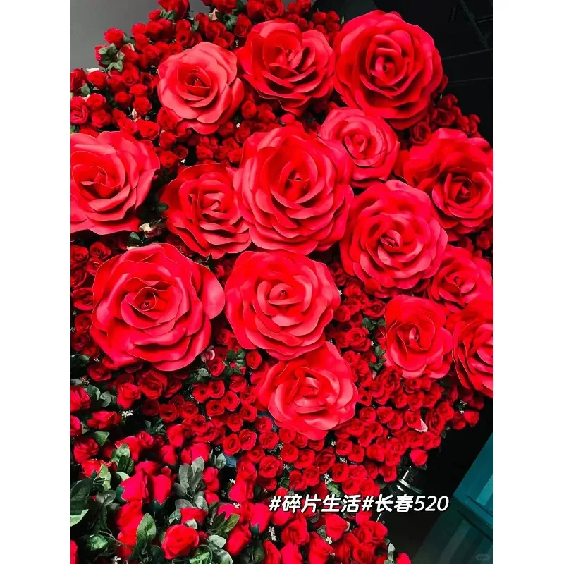 

Giant rose mall Valentine's Day event arrangement decoration handmade flower eva outdoor waterproof large red rose