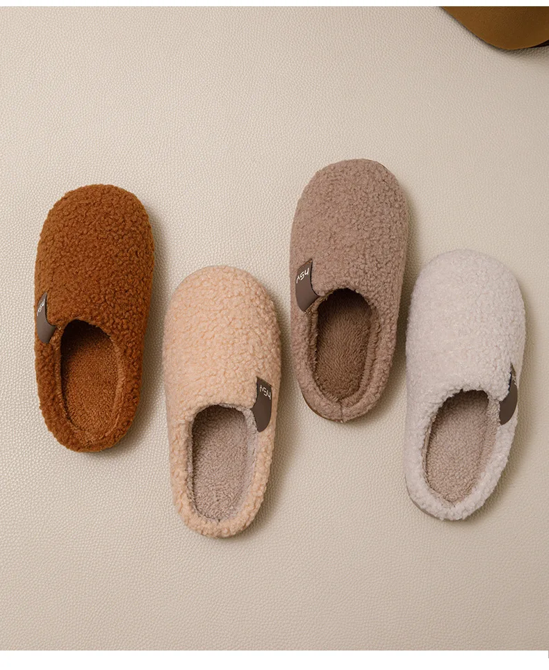 2026 Gemütliche Plüsch-Hausschuhe für Damen, Warme Rutschfeste Indoor-Schuhe, Plüschfleece-Futter & Weiche Sohle für Komfort zu Hause im Winter – Detail 5