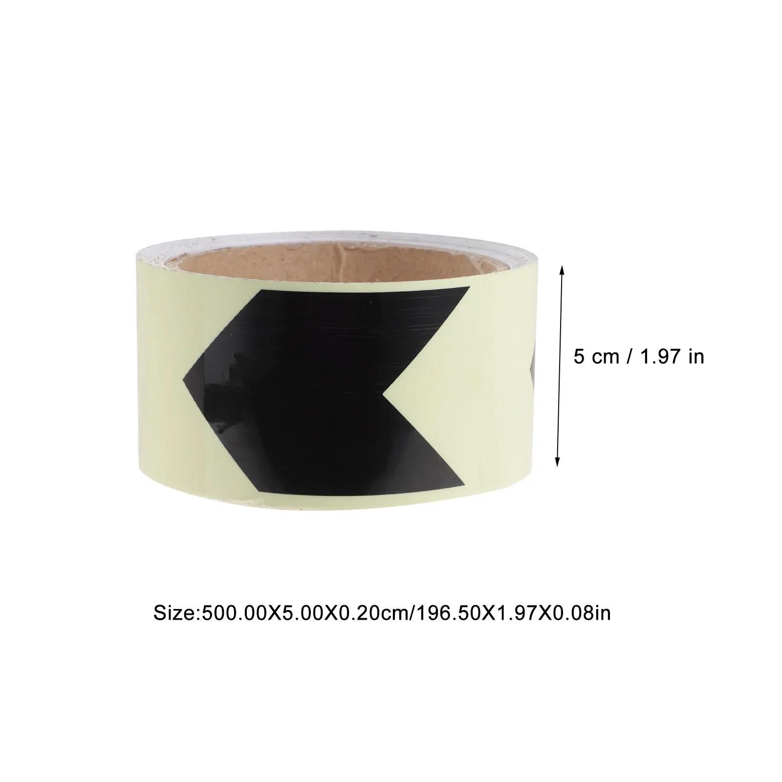 1 لفة تتوهج في الشريط الداكن، أخضر مضيء، أسود عاكس، مؤشر اتجاه الدرج الآمن للاستخدام الداخلي والخارجي #5