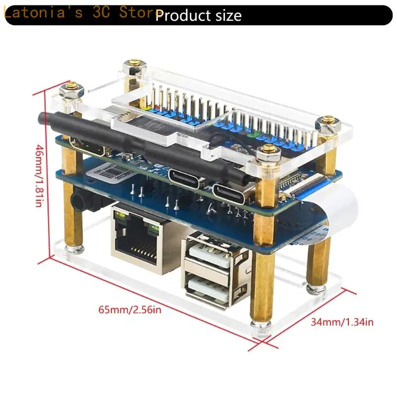 Gehäuse für 2W Motherboard Transparentes Acrylgehäuse Gehäusegehäuse X3UB – Detail 6