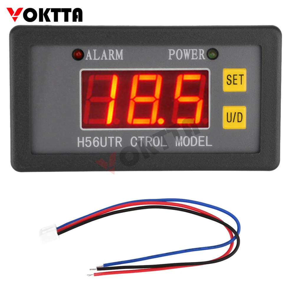 

VOKTTA 12V 24V H56 Three wire three digit display DC voltmeter control module Overvoltage undervoltage and over limit protection