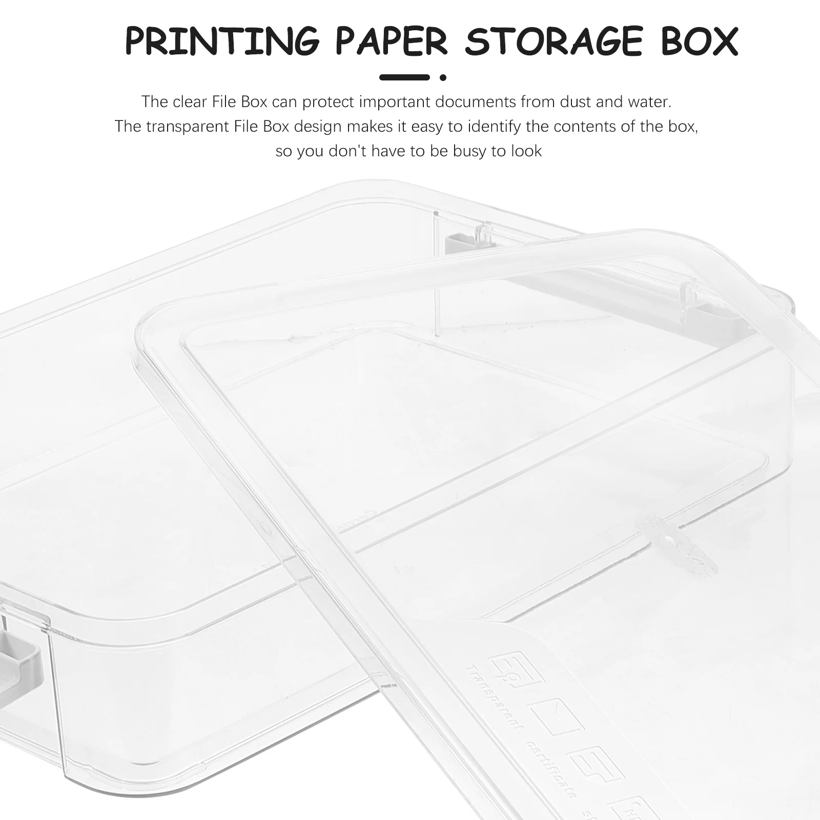 

Premium Box Stackable Transparent Document Organizer Storage Box Desktop File Cabinet Wear-Resistant Pet Abs Material
