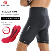 X-TIGER Cycling Shorts Men MTB Shockproof Bike Shorts Elastic Sports Cushion Lycra Bicycle Shorts Bib Tights with Pockets