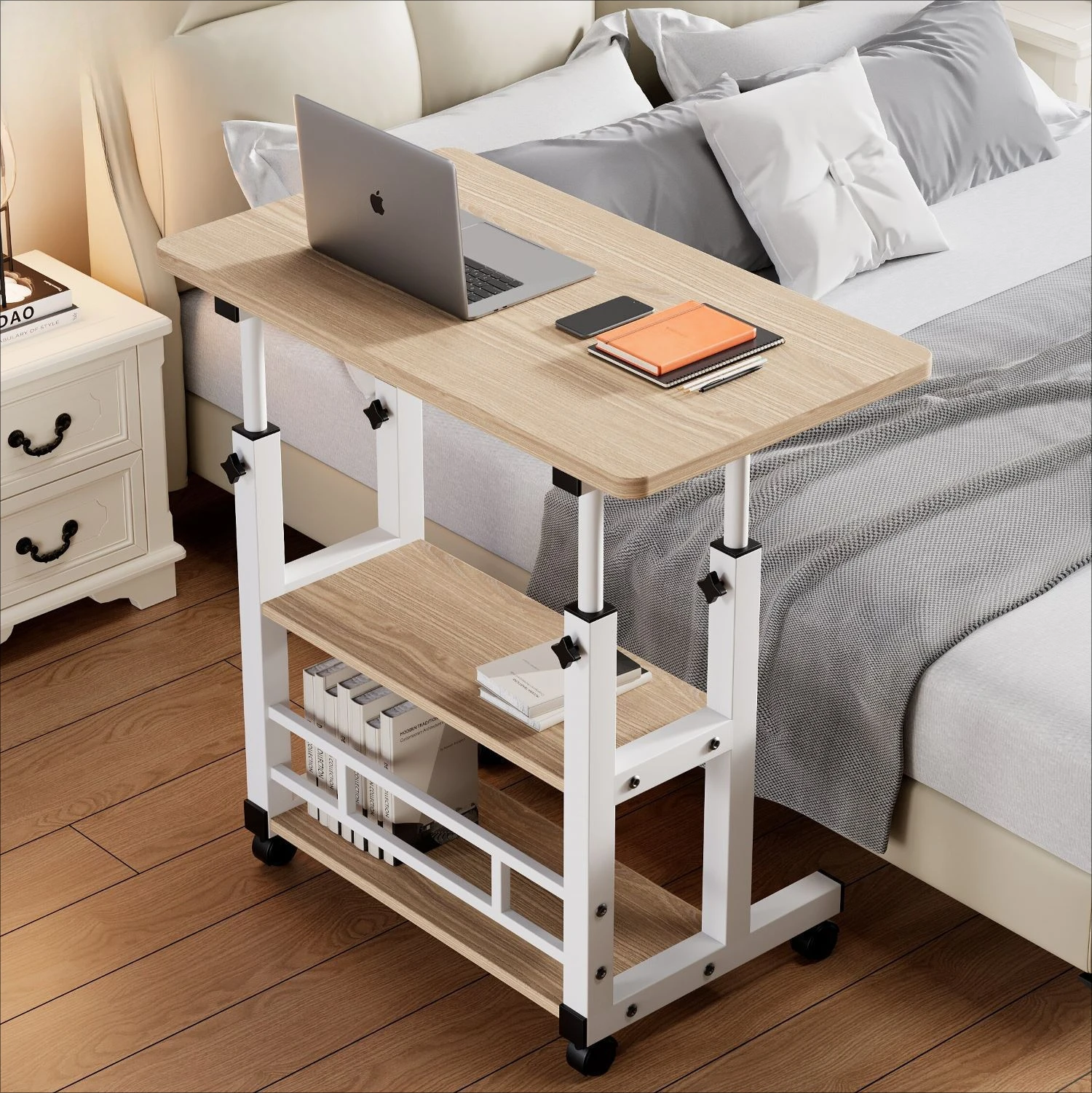 Removable bedside Household bedroom Living room sofa Lazy Bedside dining Simple lifting computer