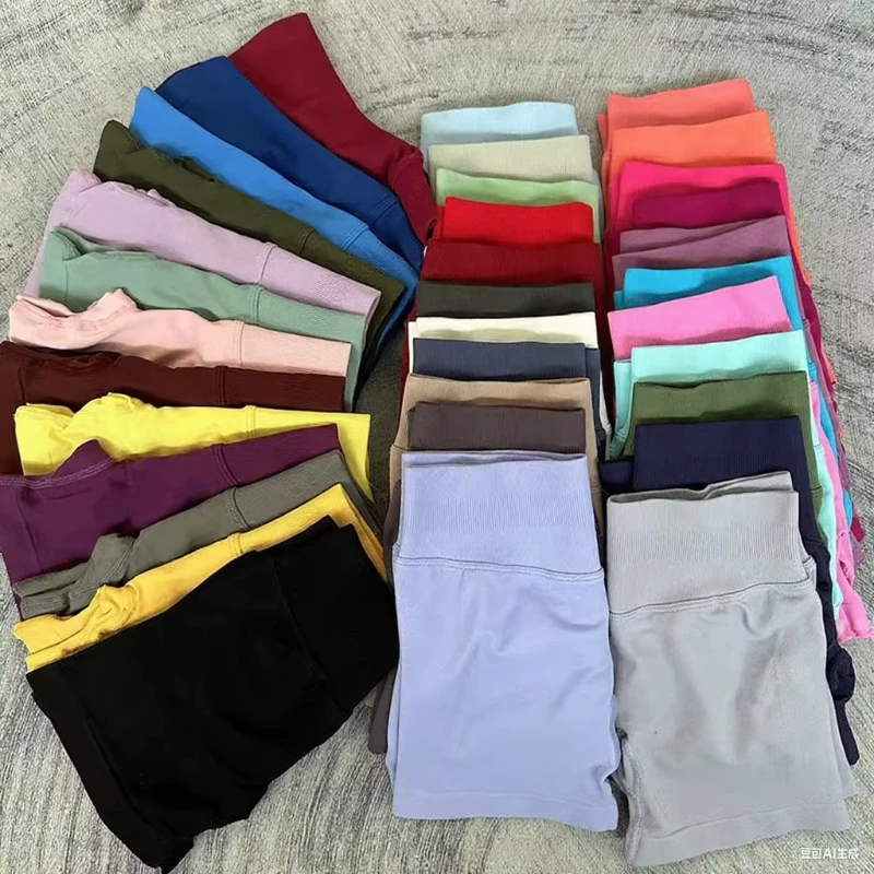 

Summer New High Waisted Exercise Abdominal Compression Cycling Tight Pants Yoga Three Part Shorts Hip Lifting Sports Shorts