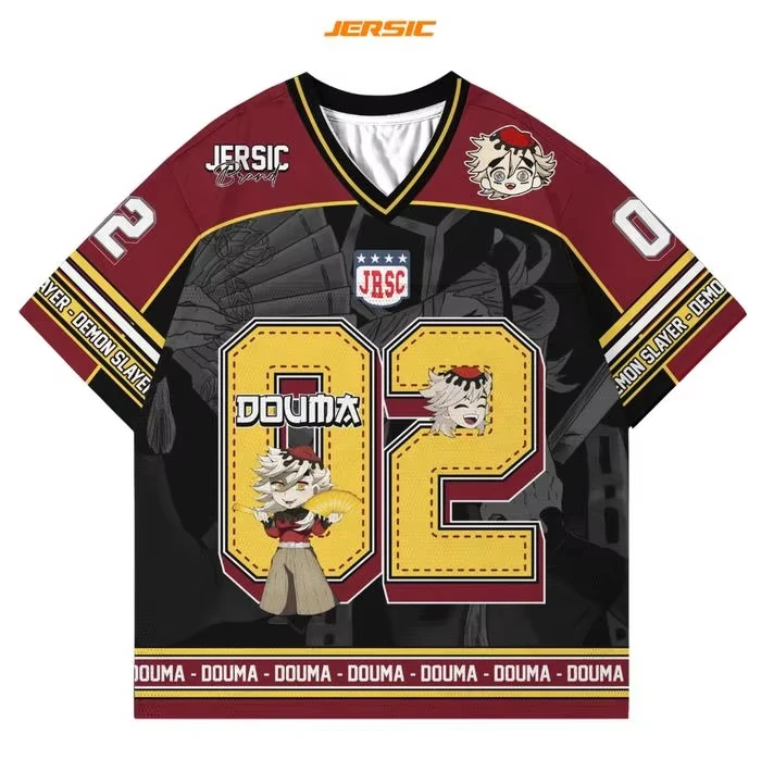 Ghostblade American Anime Fußballtrikot Koreanischer Stil Kpop Baseball Hockey T-Shirt Mode Lässig Anime Täglich Unisex Tops T-Shirt