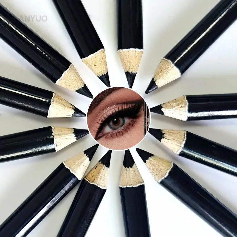 Matita Eyeliner Impermeabile 1-20 Pezzi, Lunga Durata, Altamente Pigmentata, Nera, in Legno, per Occhi e Sopracciglia, Ricaricabile, Trucco Occhi Liscio