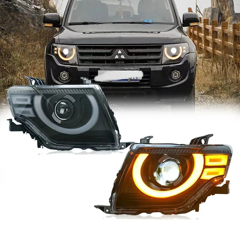 

Pop New LED Headlight Assembly For Mitsubishi Pajero V93 V97 2007-2021 Modified Daytime Running Light Car Accessories
