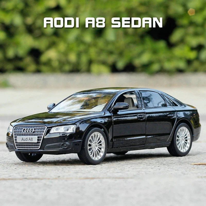 1:32 audi a8 carro de luxo liga modelo de carro diecastas veículos brinquedo carros som e luz brinquedos do miúdo para crianças presentes menino