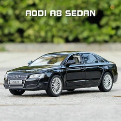 1:32 AUDI A8 auto di lusso in lega modello di auto Diecasts veicoli giocattolo macchinine suono e luce giocattoli per bambini per regali per bambini giocattolo per bambini