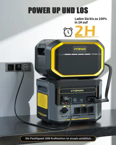 VTOMAN FlashSpeed1500 Extrabatteri 1548 Wh för VTOMAN FlashSpeed1000/FlashSpeed1500 kraftstation med 1500 W (3000 W topp) 8 best sales utomhusbatteri - №6