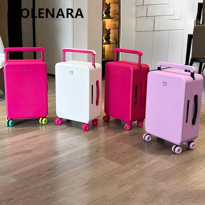 COLENARA 20/24 Zoll Koffer, Hochwertiger ABS + PC Bordkoffer, Damen-Trolley, Studenten-Passwortkoffer, Herren-Kabinengepäck