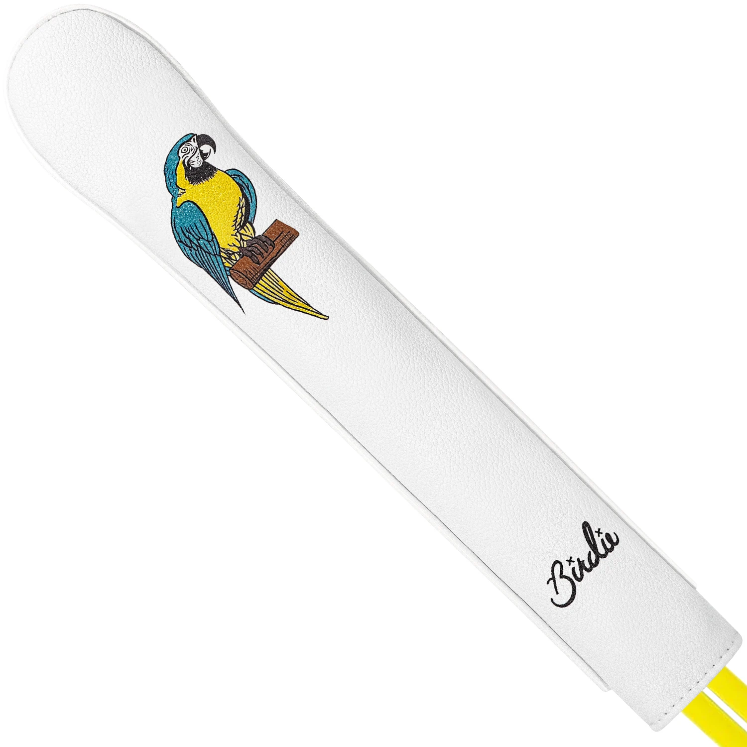 1PC Parrot Print Golf Alignment Stick Cover White PU Golf Direction Rod Protector Golf Training Accessory