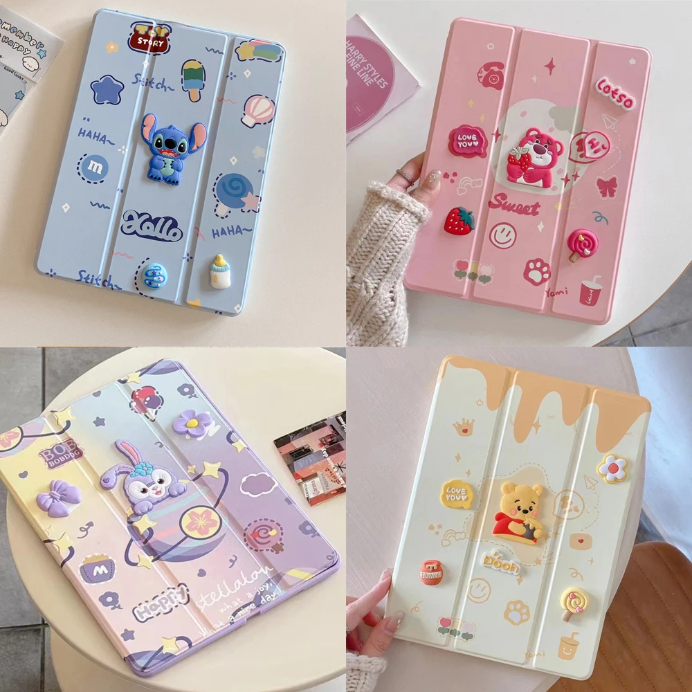 

For iPad 9.7 5th 6th 10.2 7th 8th 9th 10th 2022 Pro 11 2024 Air 3 4 5 2025 11th Mini6/7 Case PU Cover with Pencil Holder