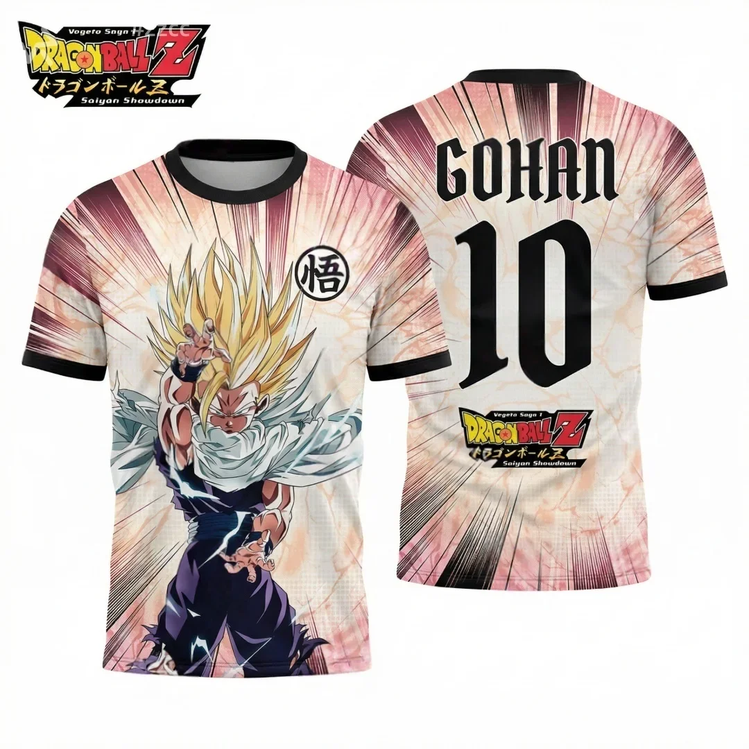 Summer 2026 New Dragon Ball Grandson Gohan Family Collaboration Theme 3D Printed Breathable T-shirt Adult Parent-child Top