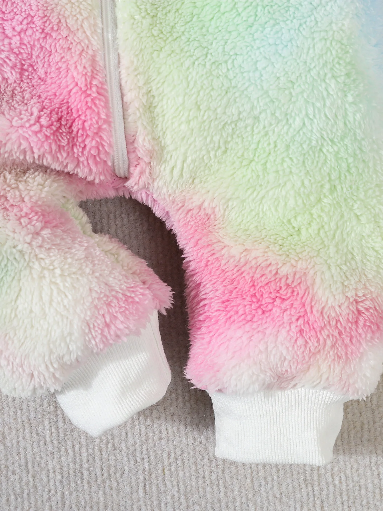 Herbst Winter Entzückende Baby Mädchen Gefärbt Doppelseitigen Flanell Langarm Strampler Baby Fell Kapuze Krabbeln Anzug – Detail 6