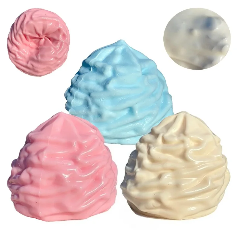 Cream Roll Cake Crunchy Squishy Fidget Toy Blocks Filled Cream Roll Stress Ball Toy Portable Stress Relief Anxiety Relief Toy