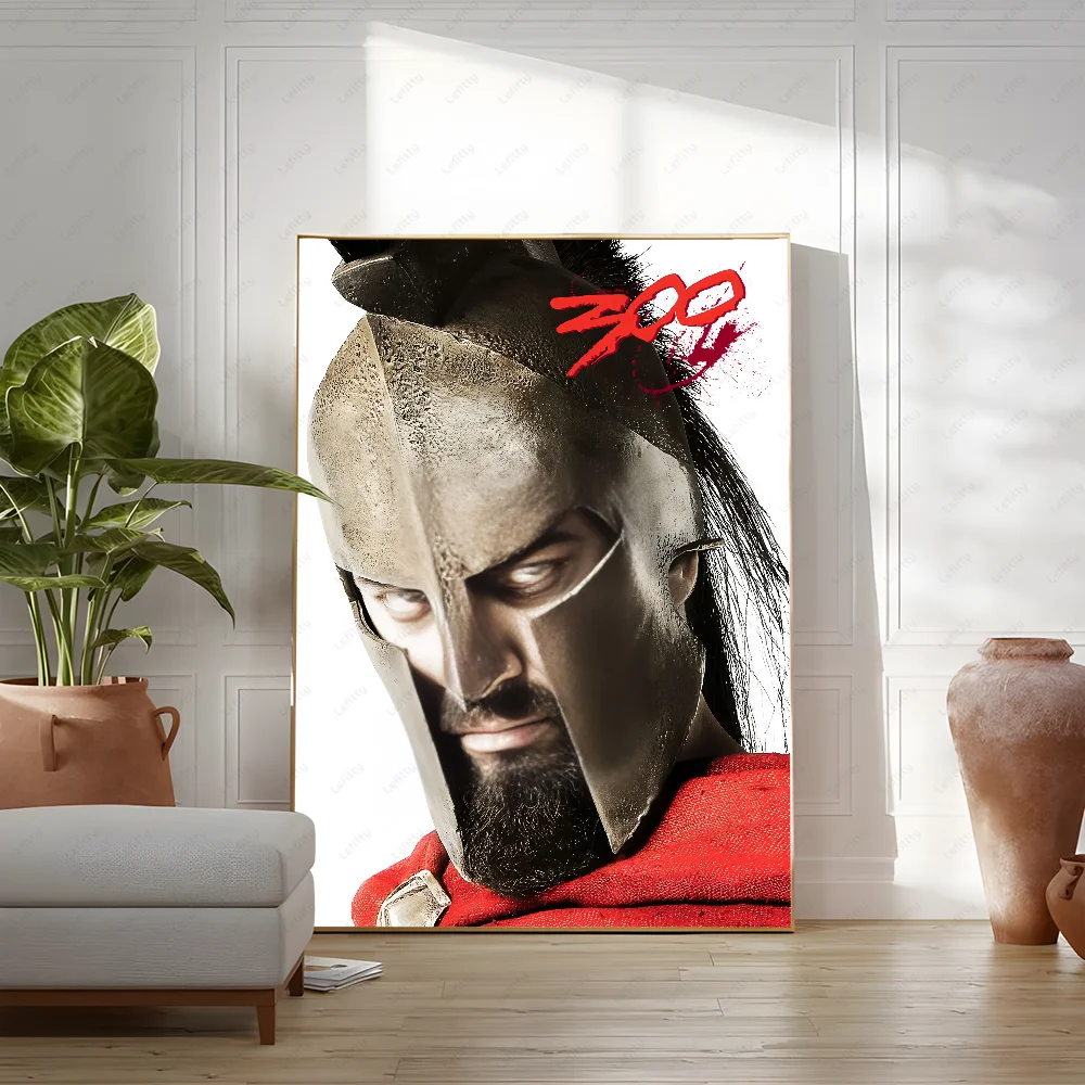 Greek Warrior S-SpartaS 300 Film Movie Poster Sticky Wall Art Printing Waterproof Home Living Bed Room Bar Aesthetic Decor